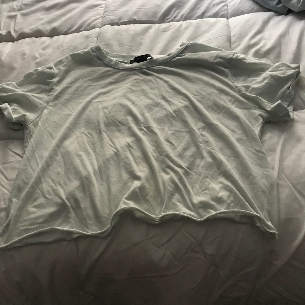 A light blue crop top